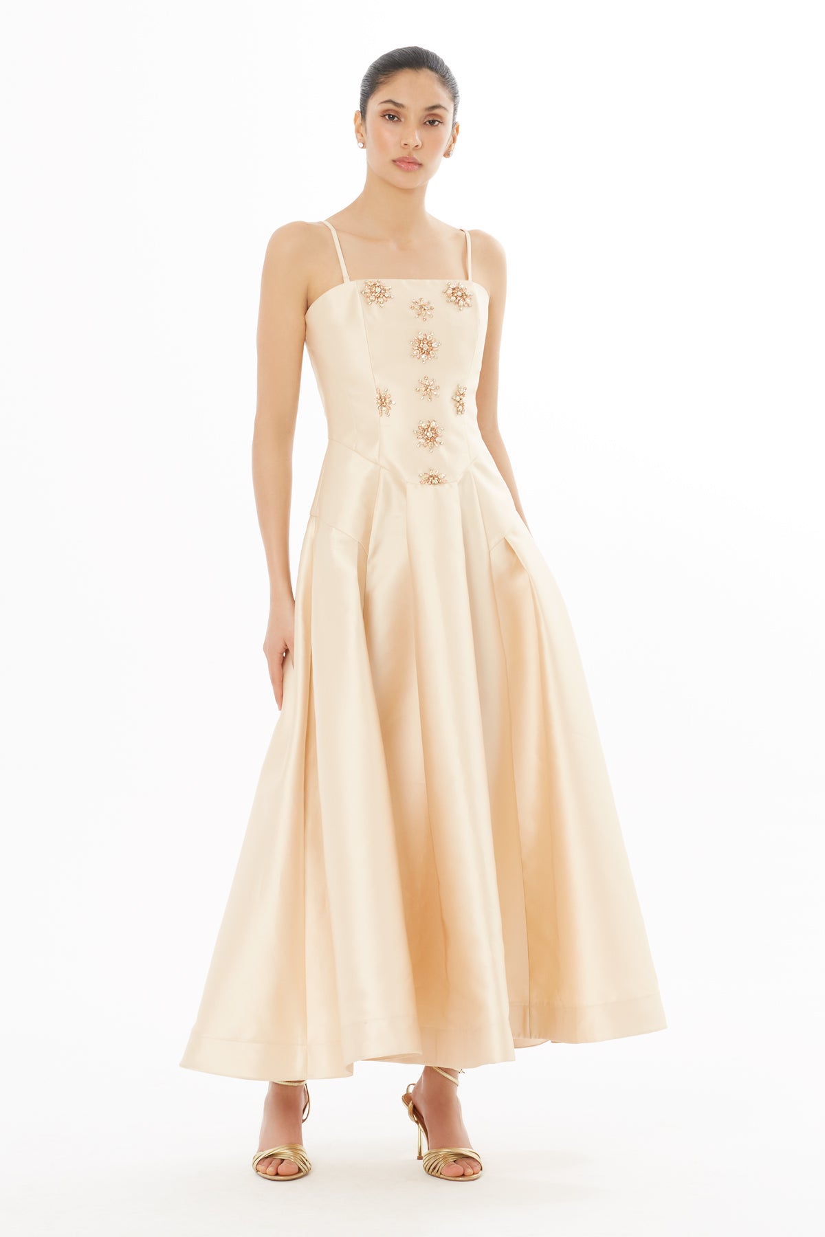 Pink Embroide Ruffled Dress