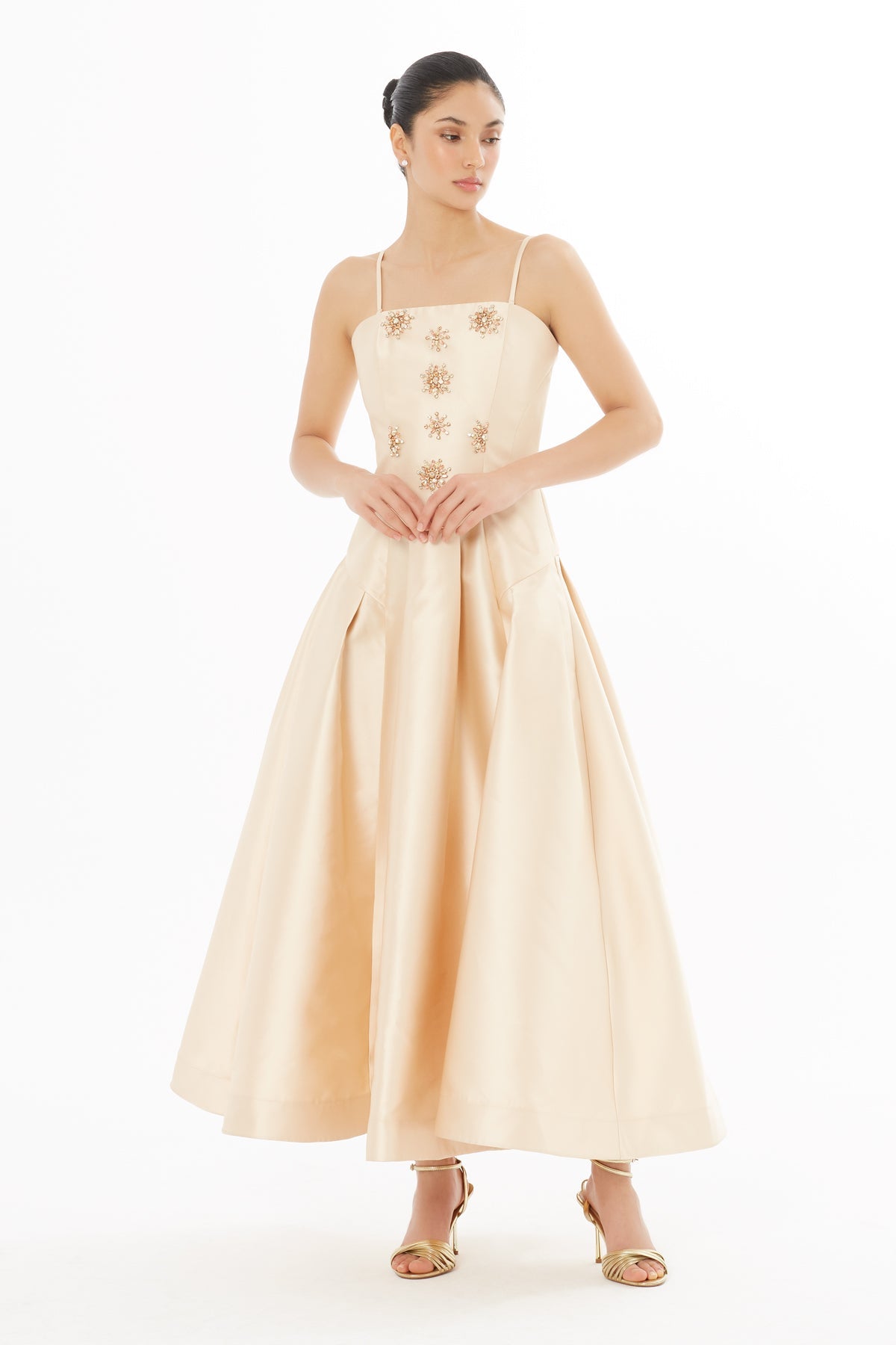 Pink Embroide Ruffled Dress