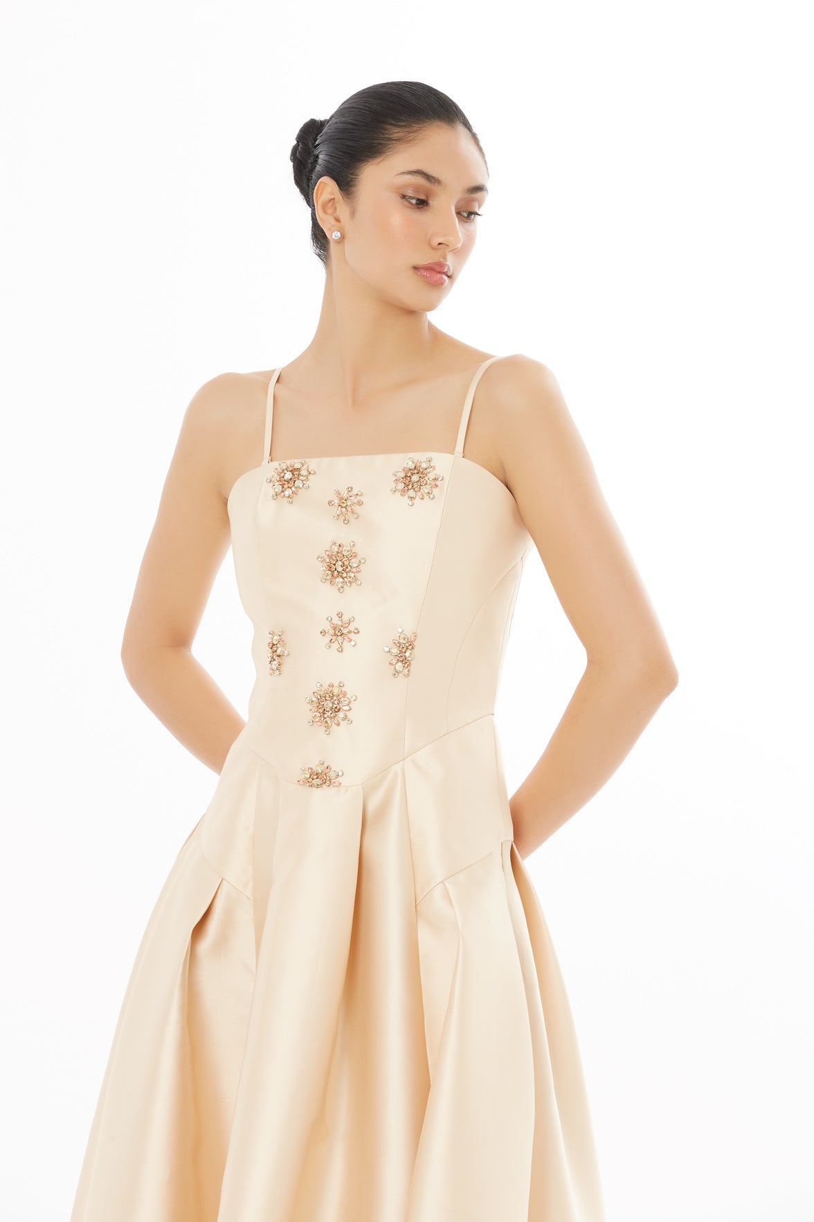 Pink Embroide Ruffled Dress