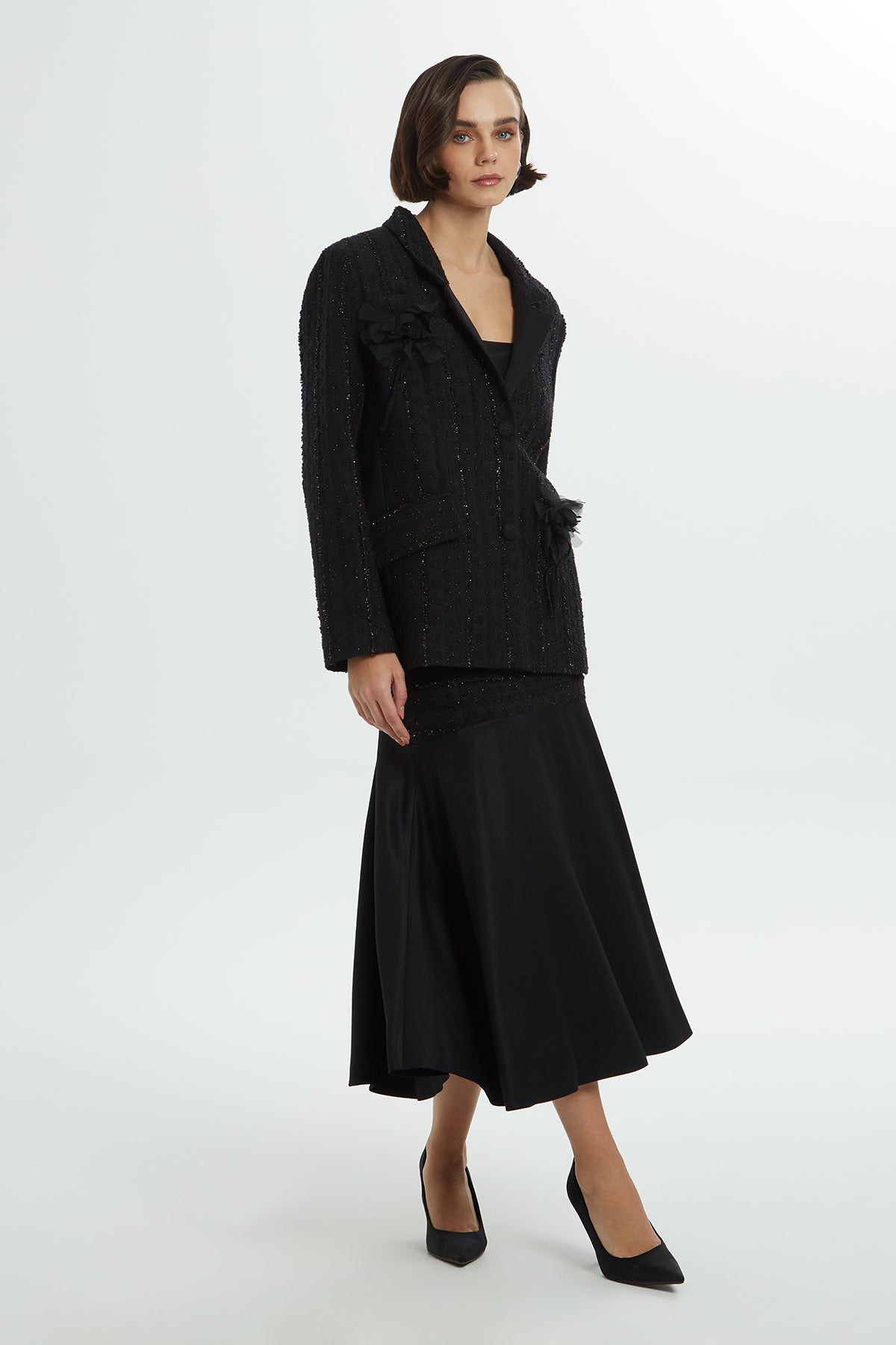Double-Breasted Black Jacket N