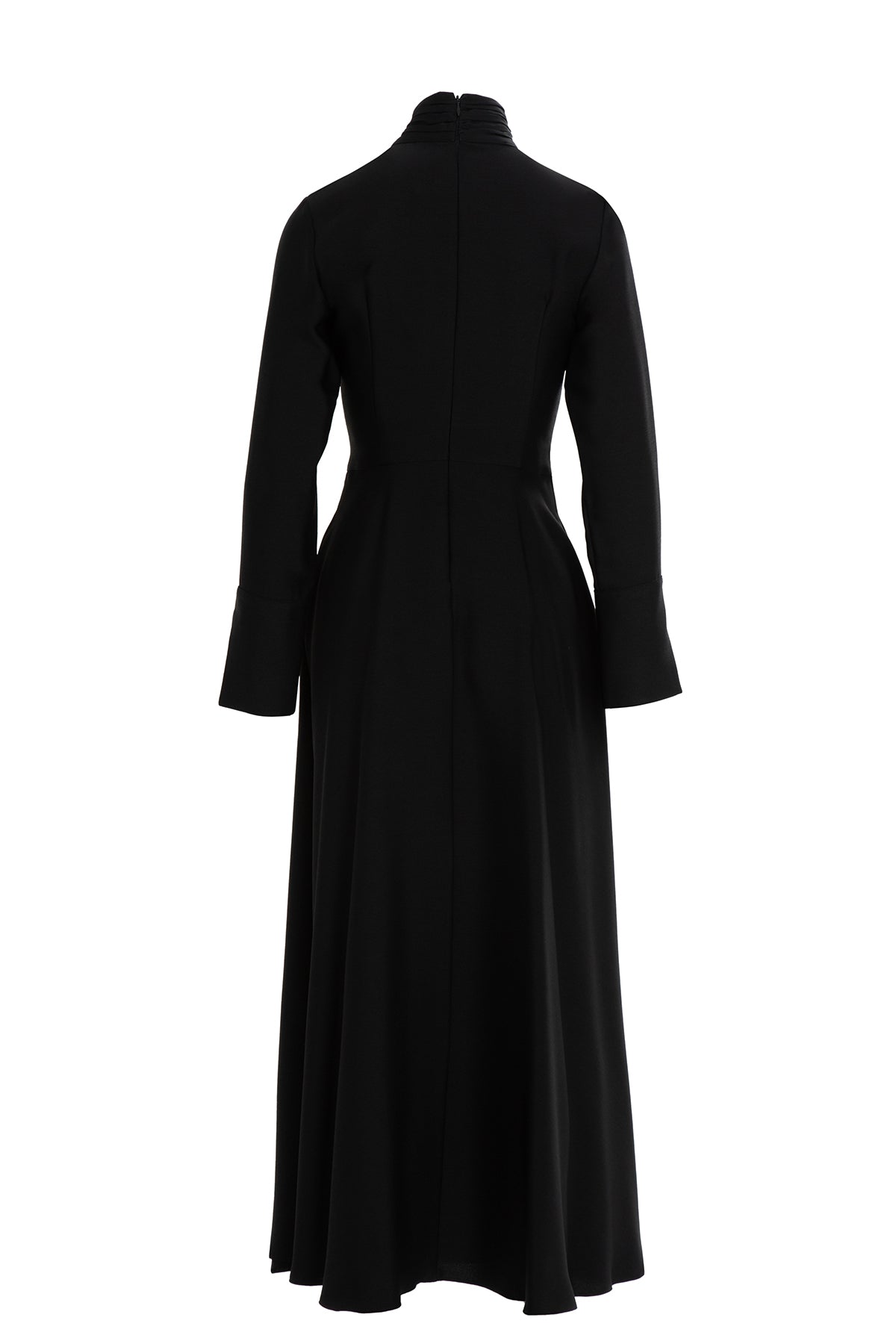 Black Dress with Brooch Detail the Collar N