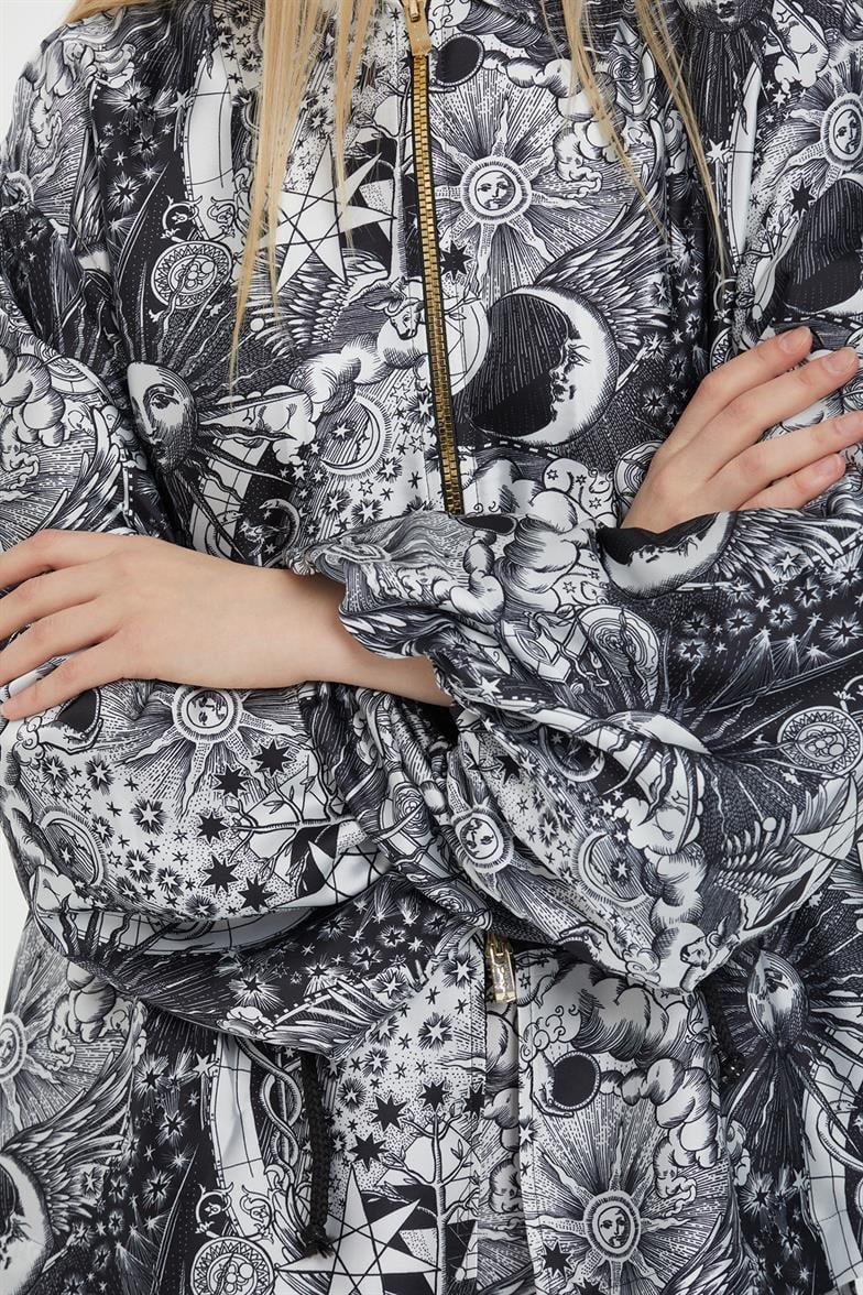 Printed Black Suit