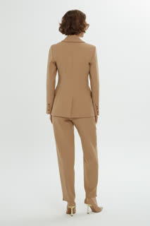 Brown Suit with Carrot Pants