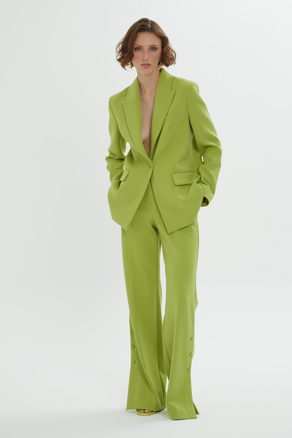 Green Set with Button Details N
