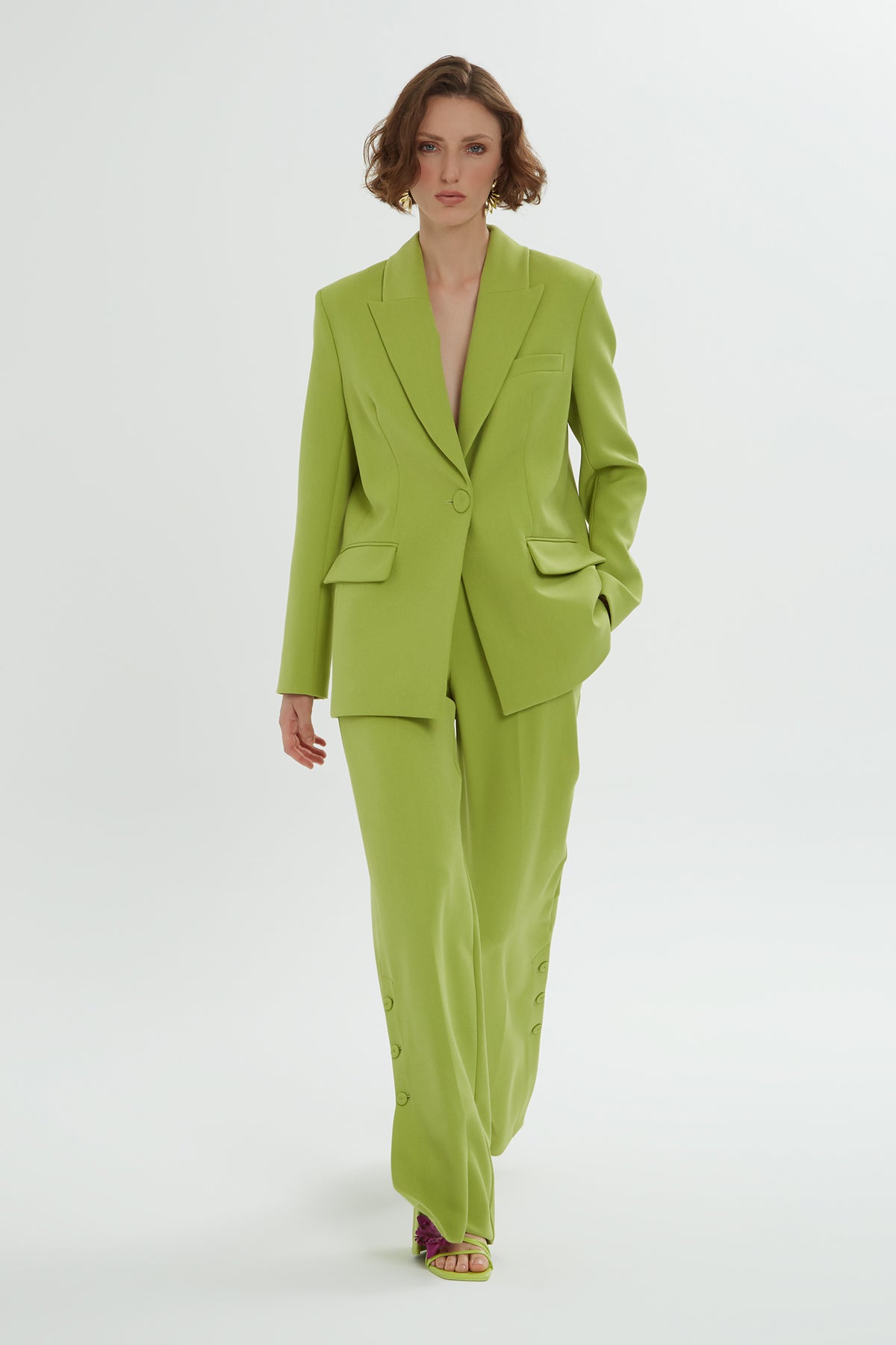 Green Set with Button Details N