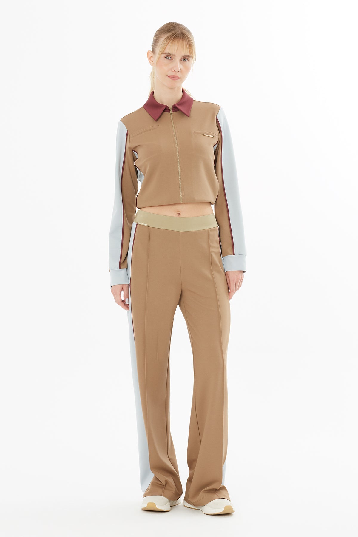 Brown Wide-Leg Sweatpants