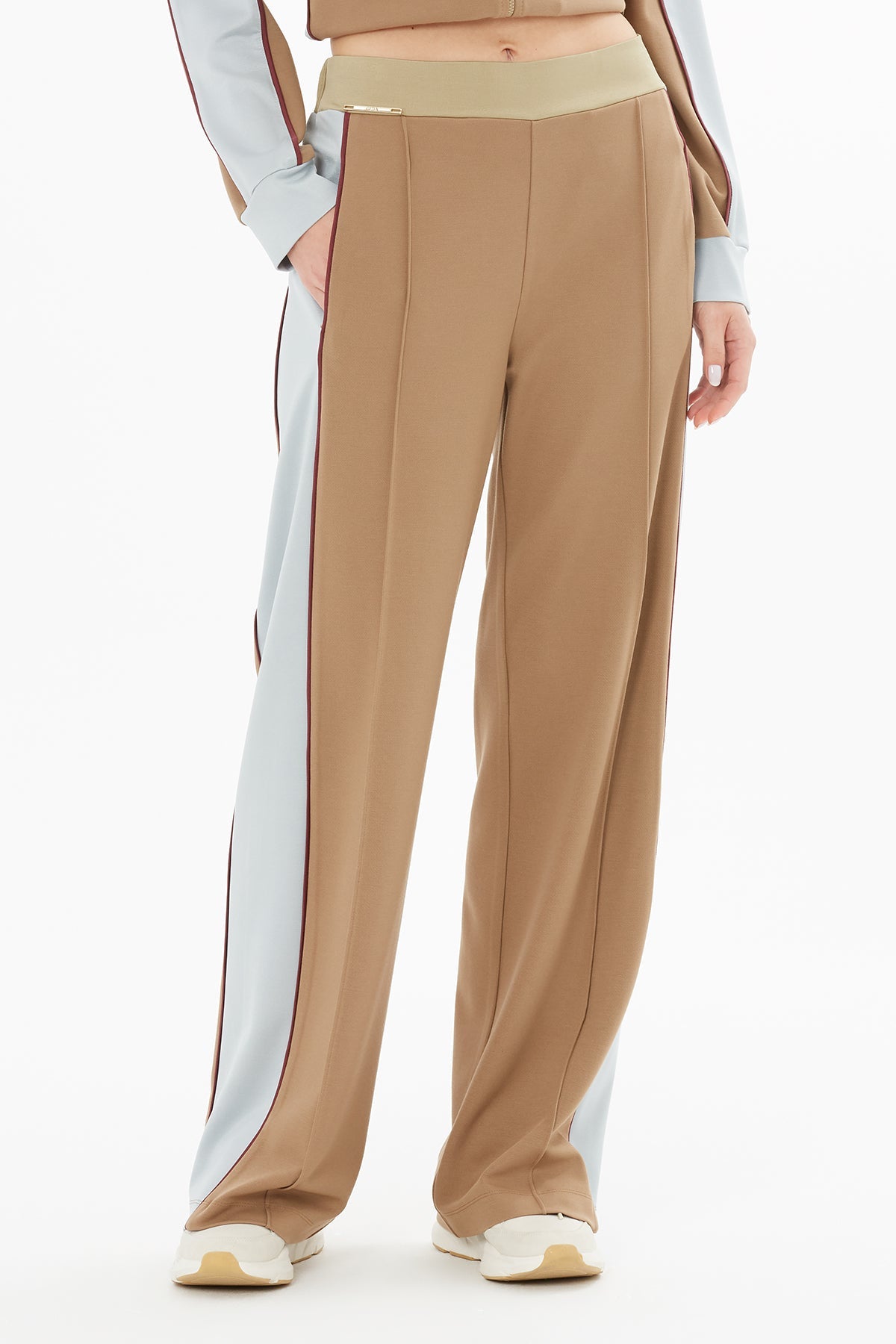 Brown Wide-Leg Sweatpants