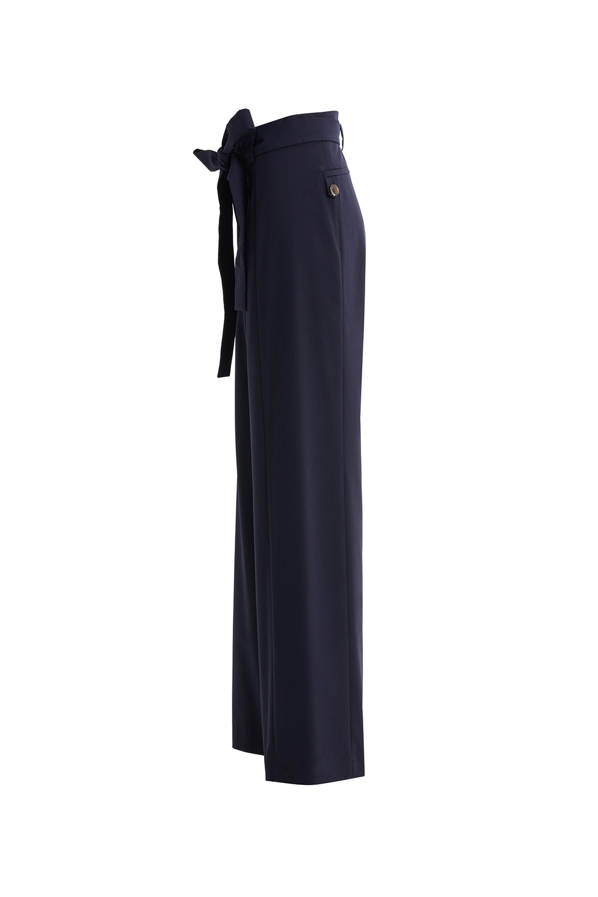 Navy Pants with Button Detail