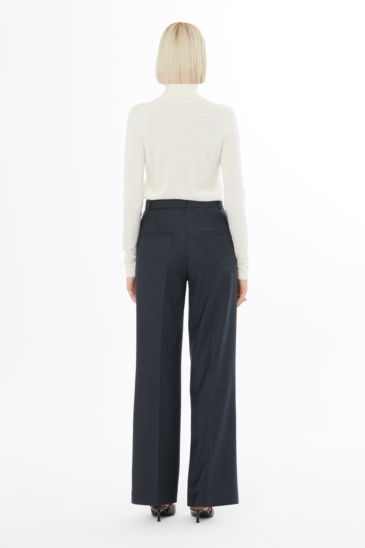 Grey Wide-Leg Trousers