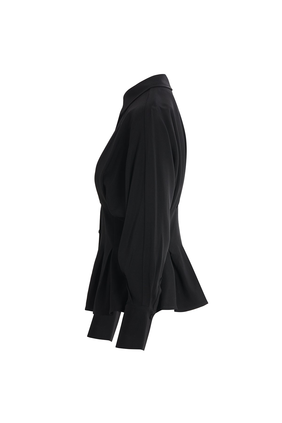 Black Pleated Shirt