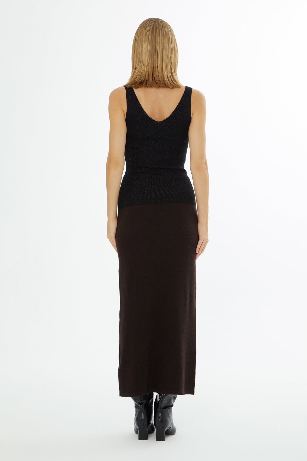 Black V-Neck Sleeveless Blouse