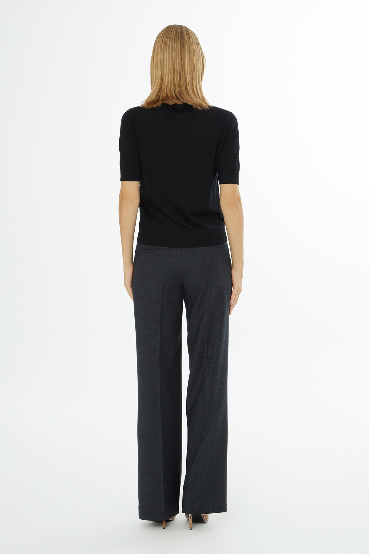 Dropped Shoulder Knit Sweater N