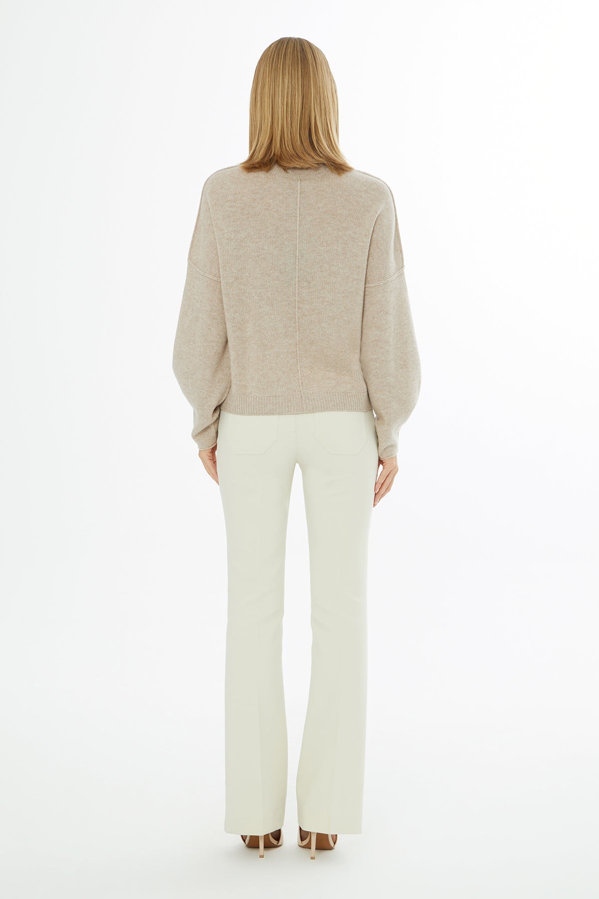 Pink Long-Sleeve Turtleneck Sweater