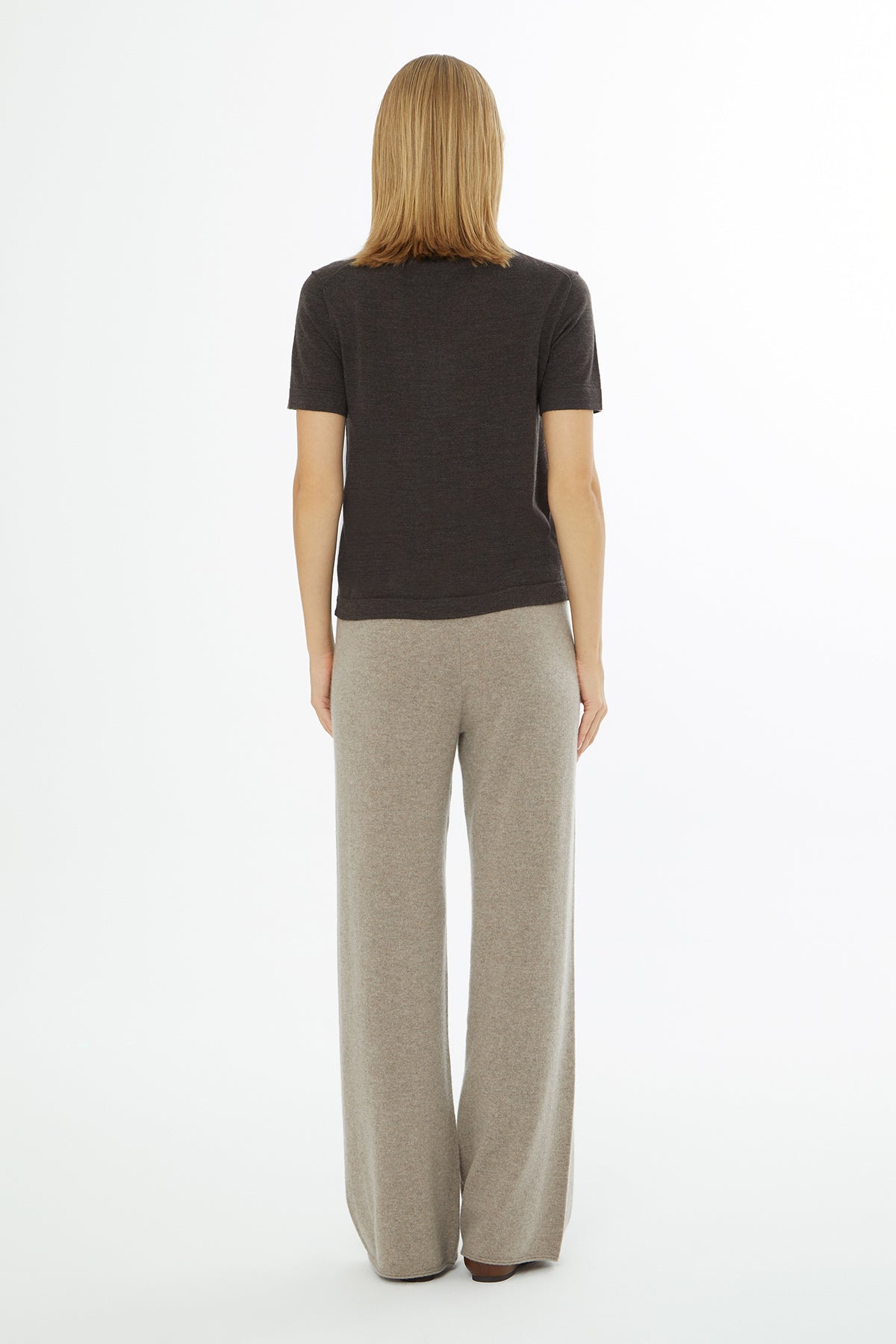 Brown Round-Neck Blouse