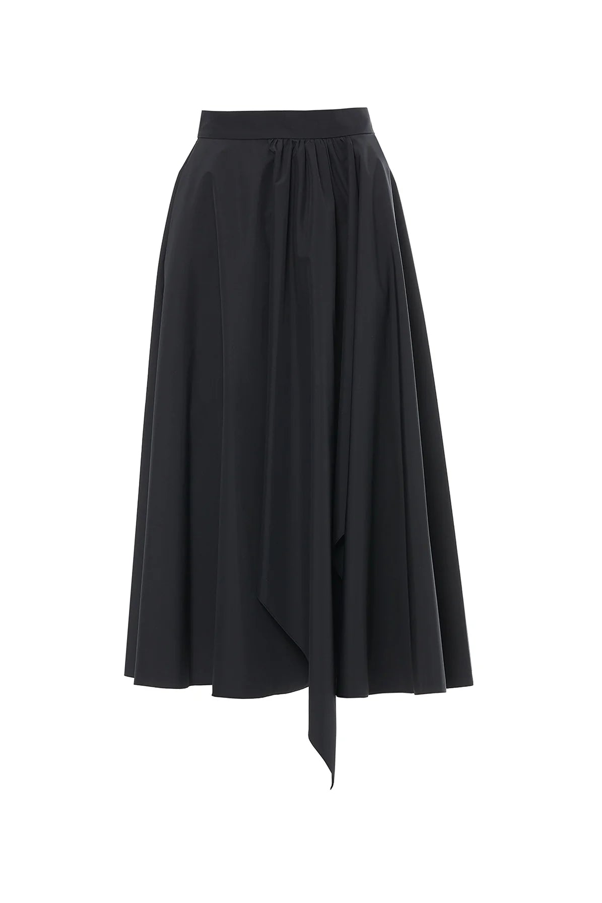 Asymmetric Skirt with Gathered Detail N