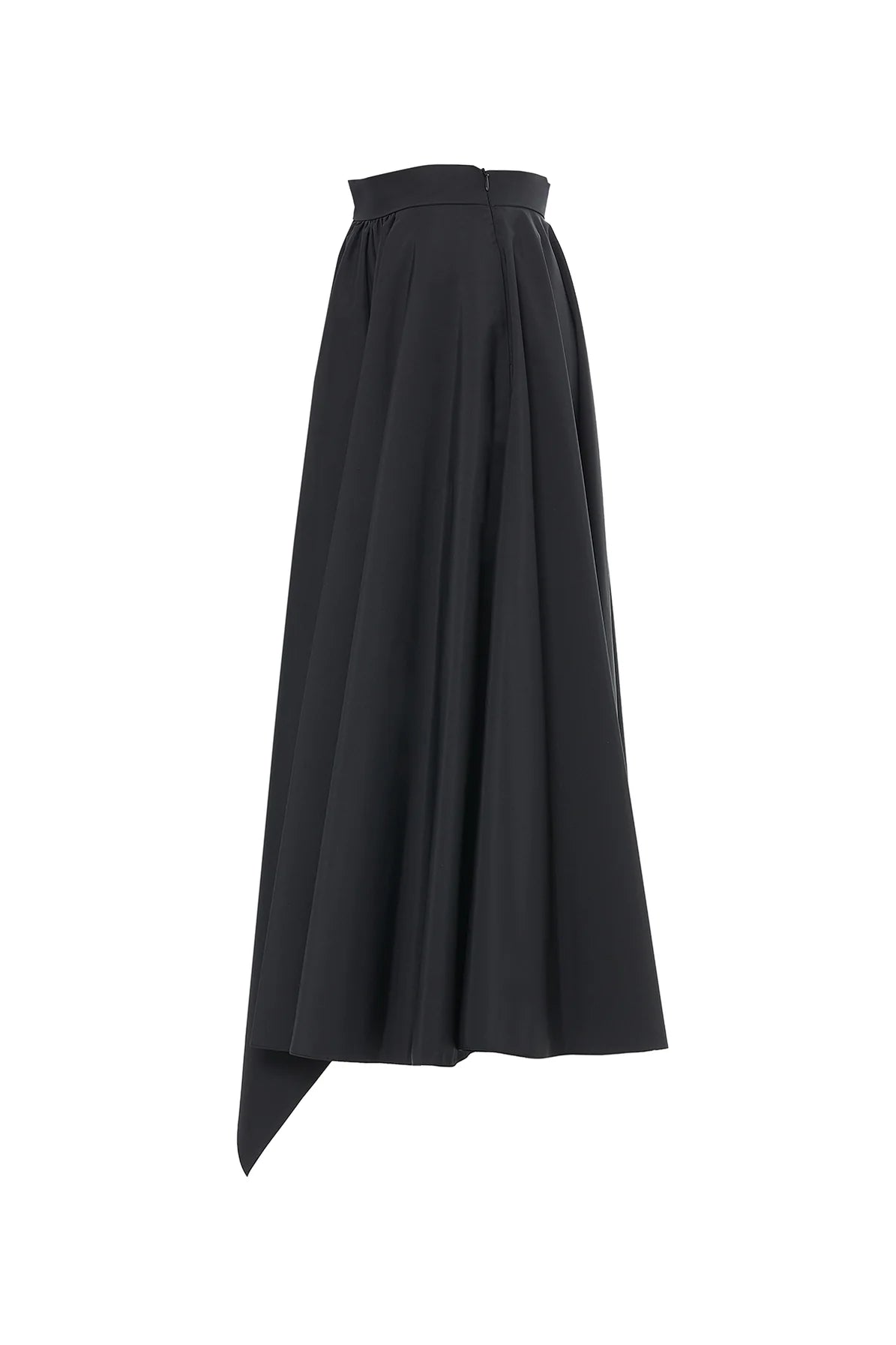 Asymmetric Skirt with Gathered Detail N