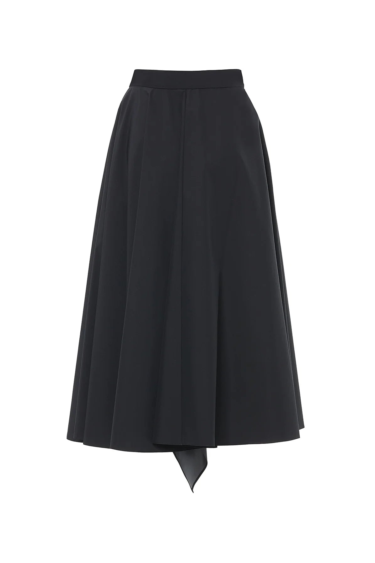Asymmetric Skirt with Gathered Detail N