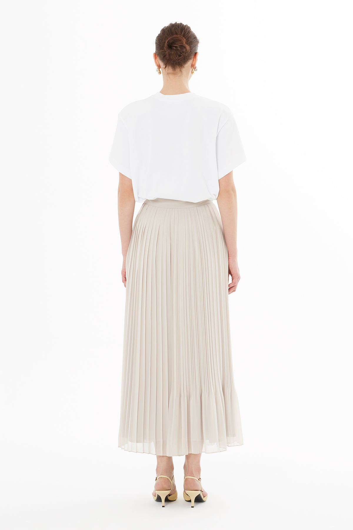 Chiffon Skirt with Pleated Detail N