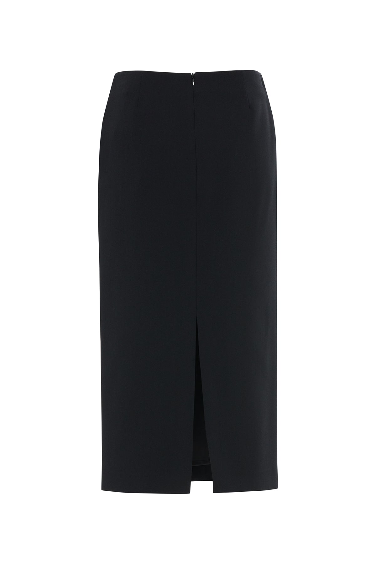 Black Midi Skirt with Bead Detail