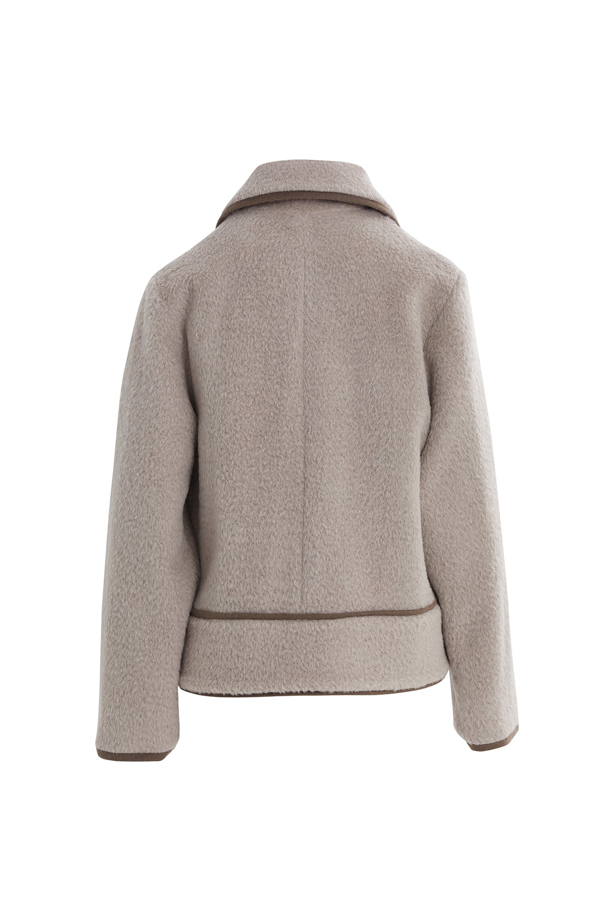 Beige Shirt-Collar Jacket