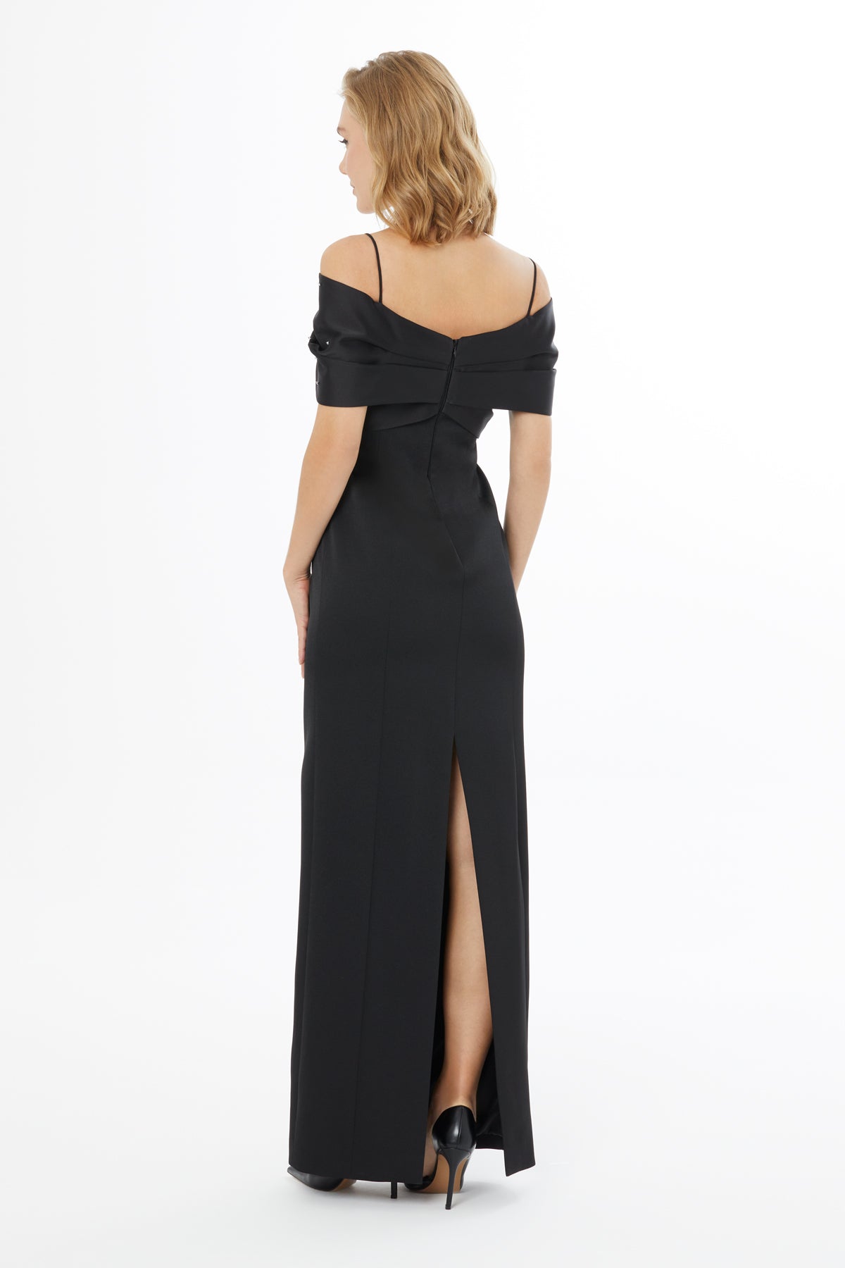 Black Off-Shoulder Long Dress