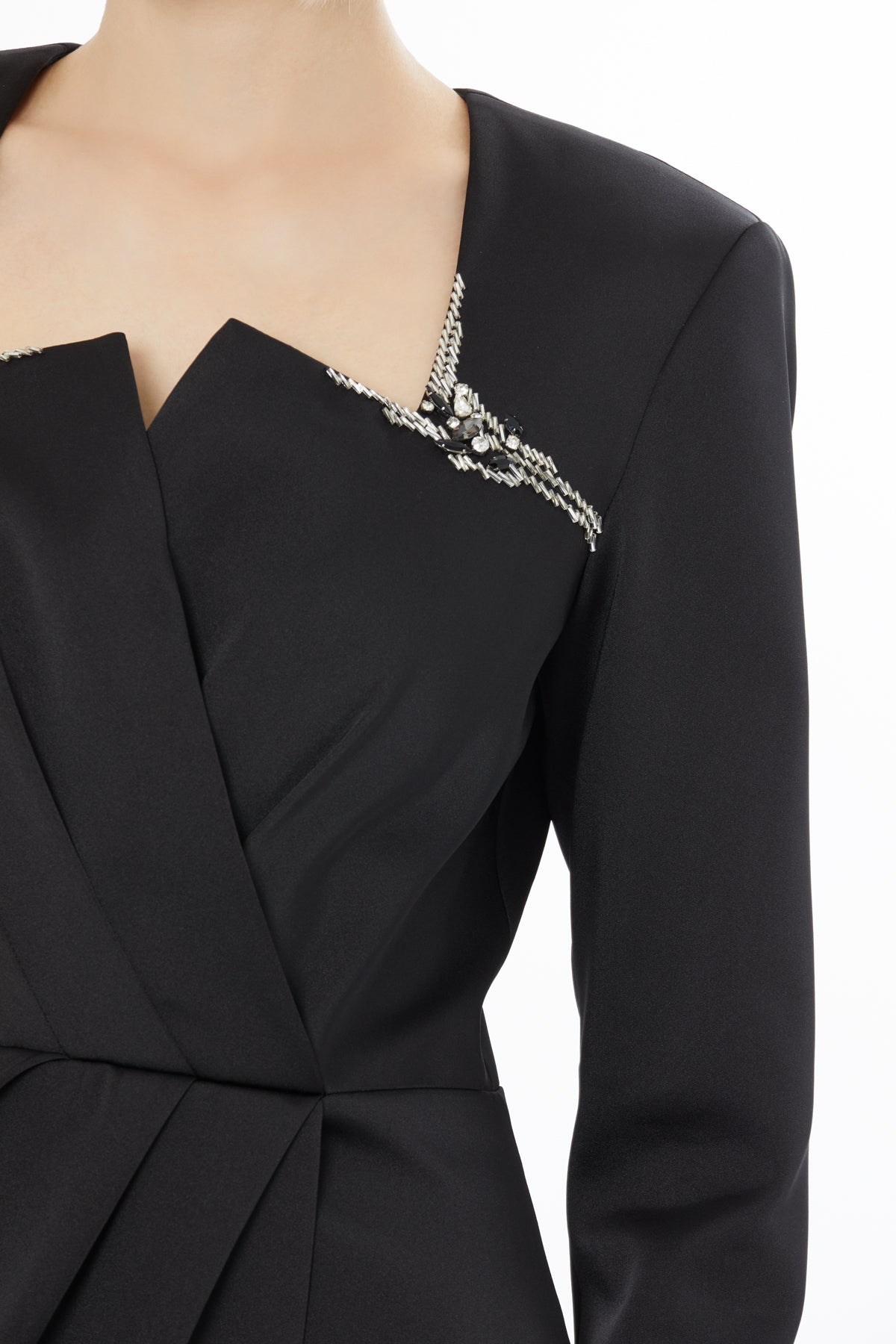 Beaded Black Long Dress