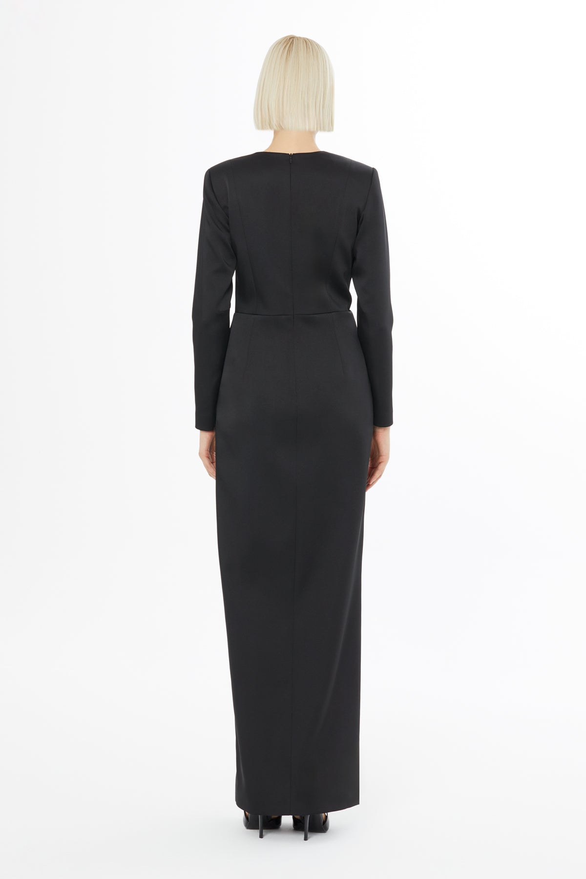 Beaded Black Long Dress