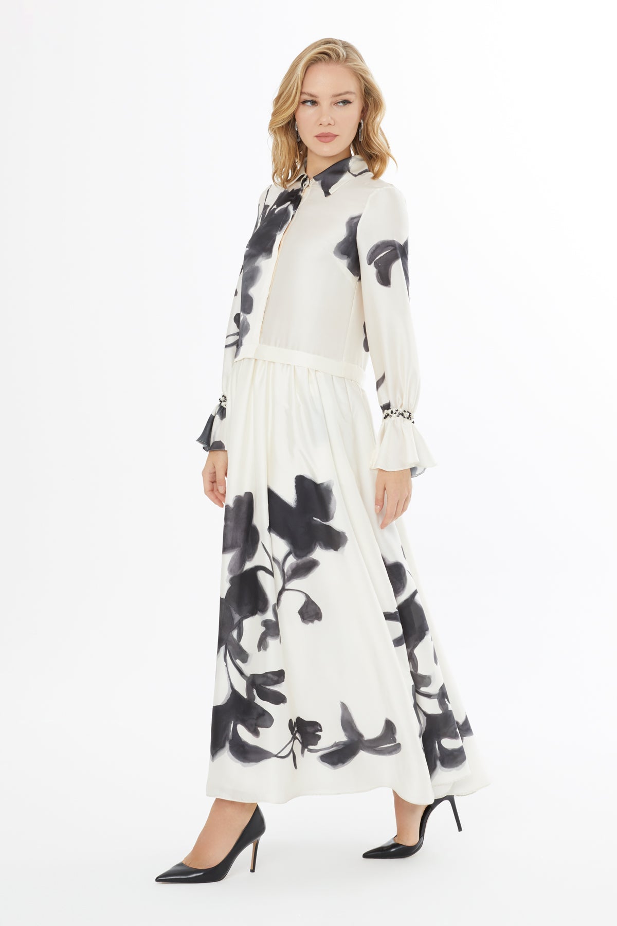 Shirt-Printed Maxi Dress