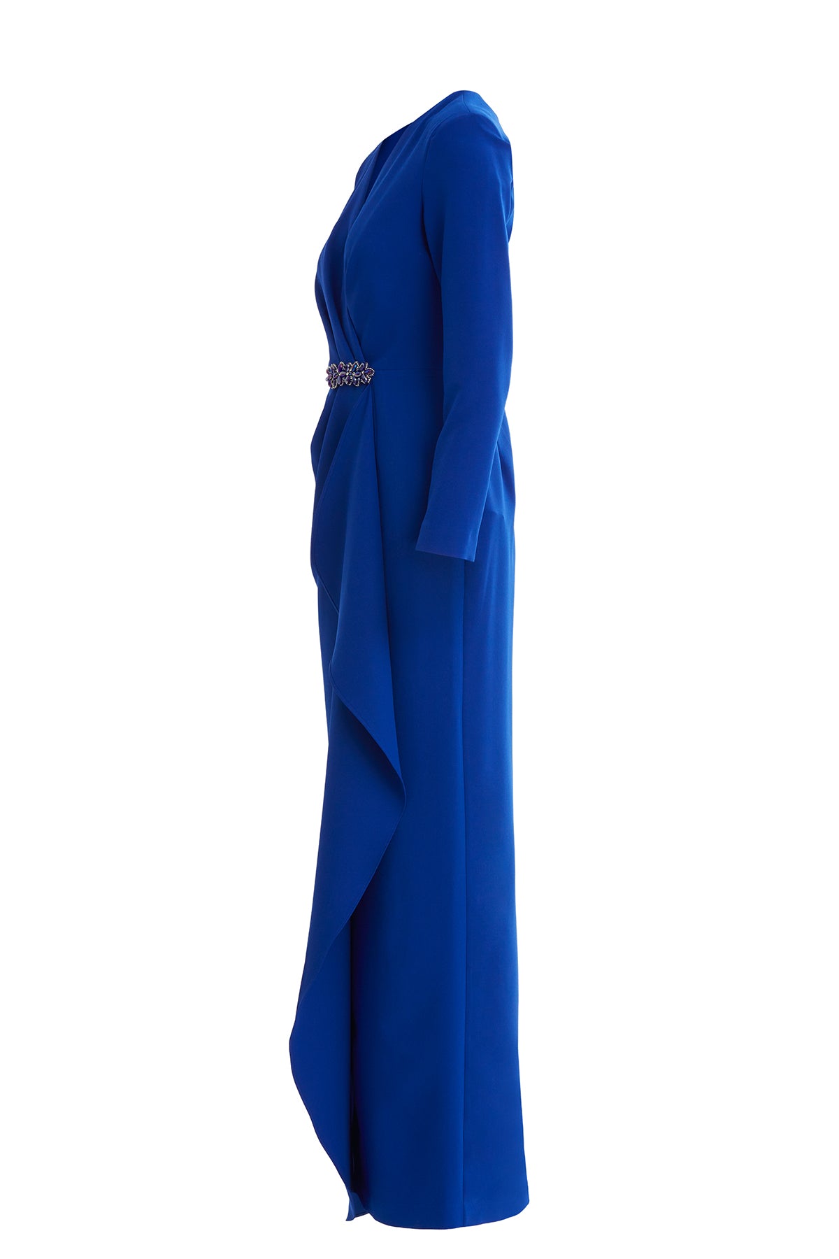 Blue Long Dress with Accessories