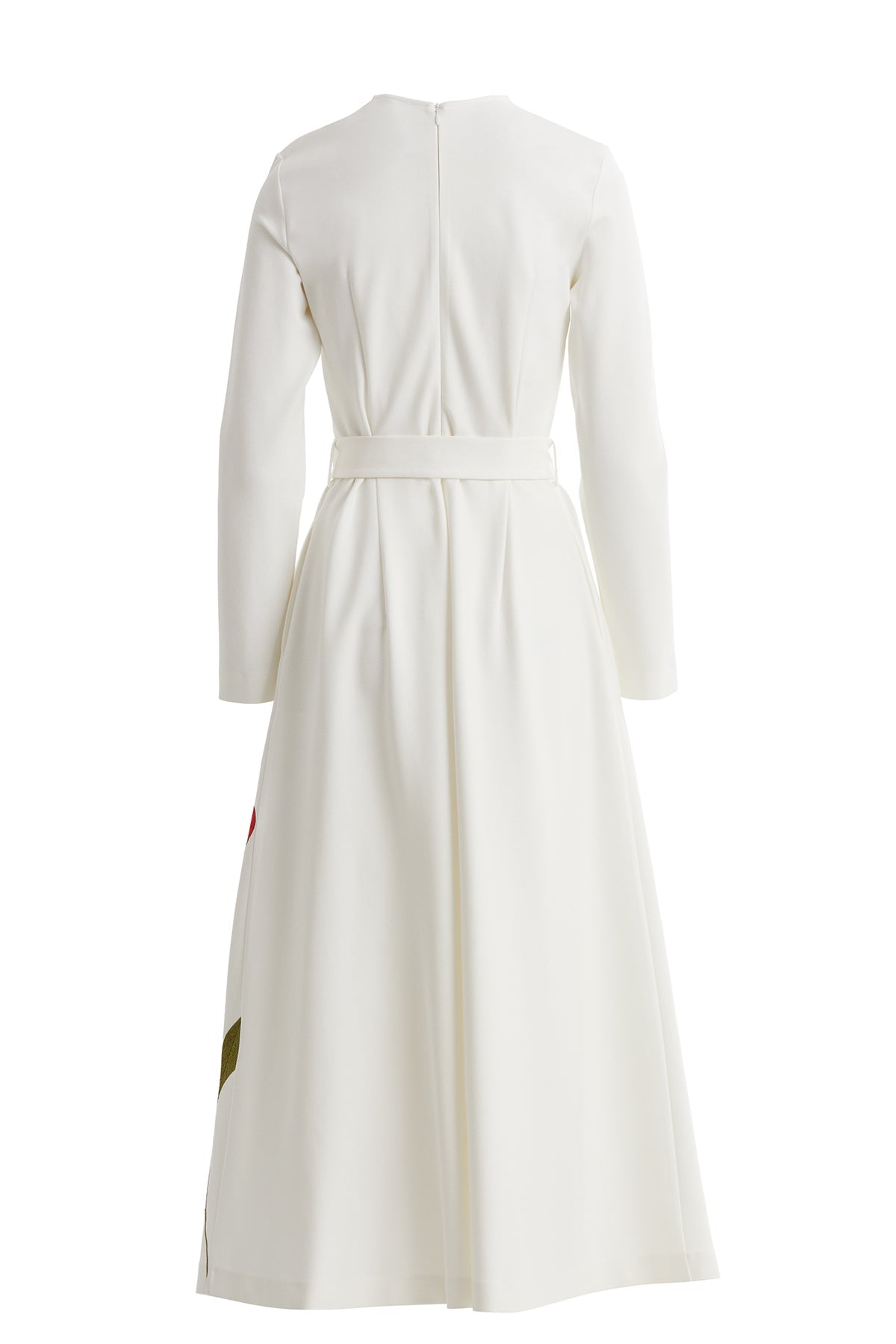 Ecru Embroidered Floral Maxi Dress