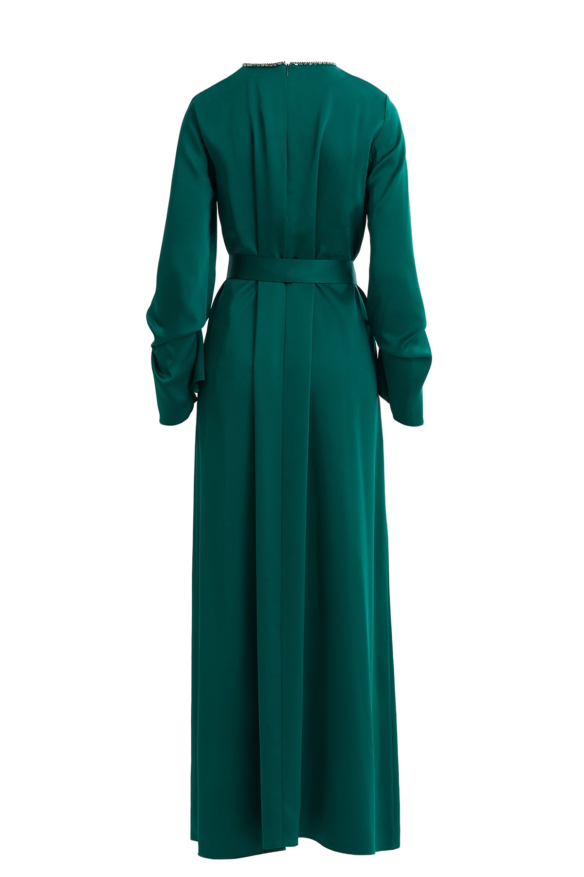 Green Dress with Detachable Belt