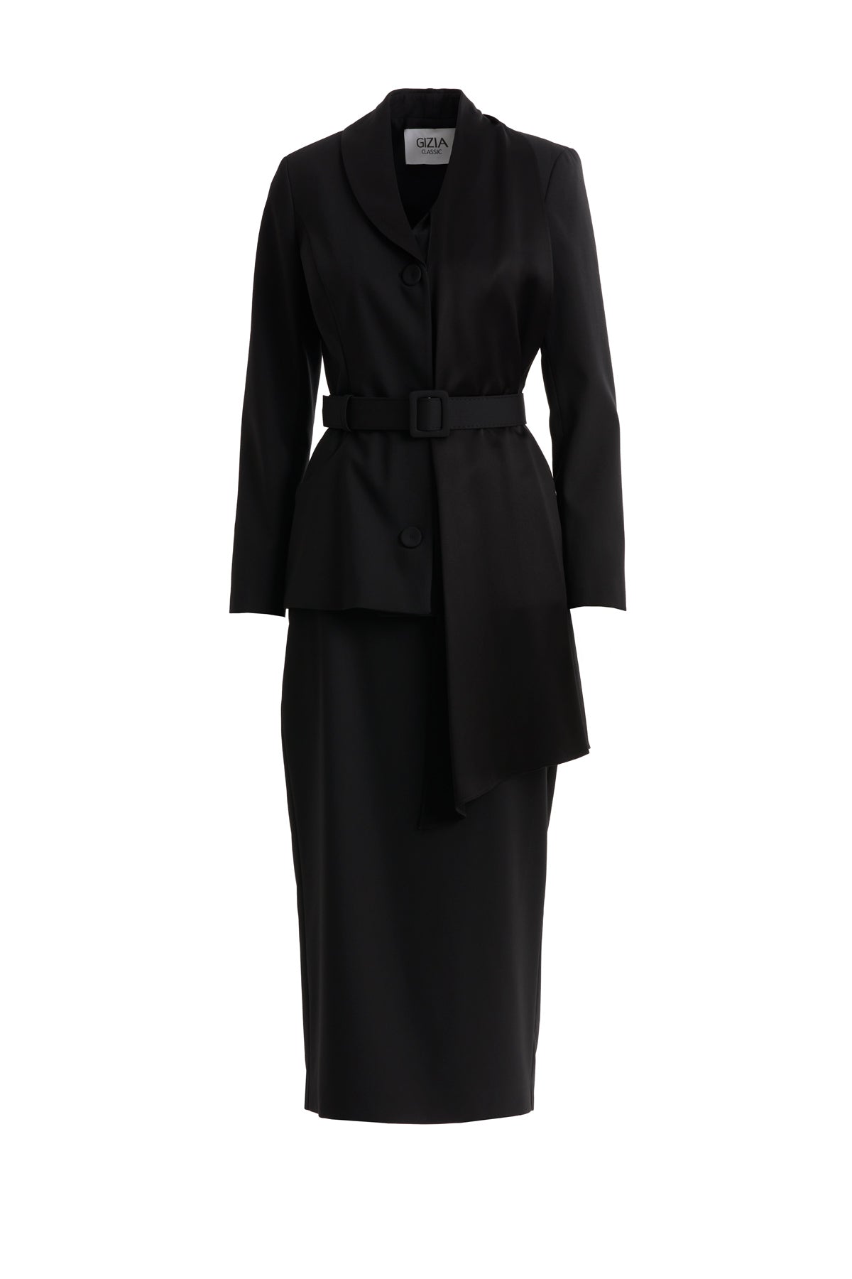 Black Jacket and Pencil Skirt Set