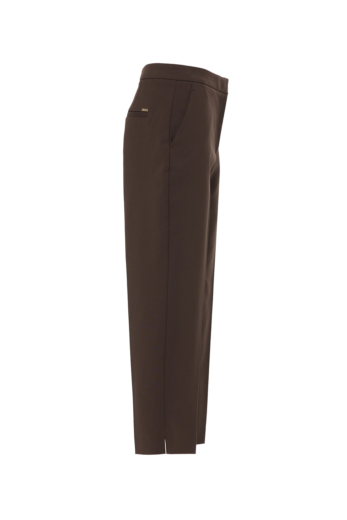 Brown Zip-Up Carrot Pants