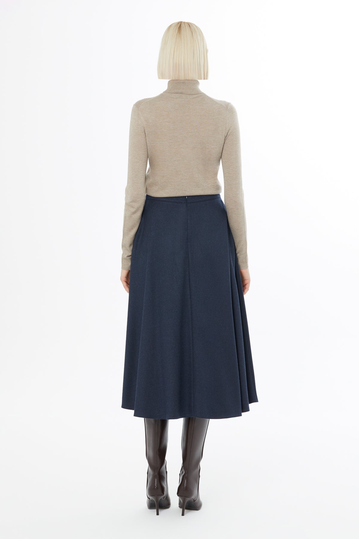 Navy Midi Skirt