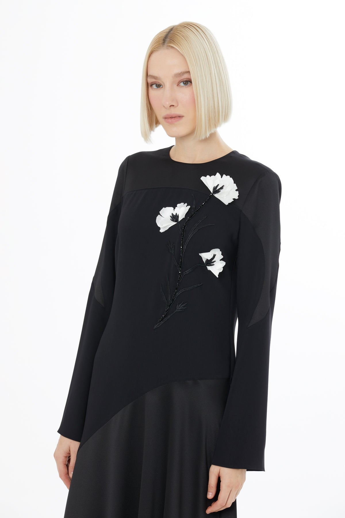 Black Embroidered Maxi Dress