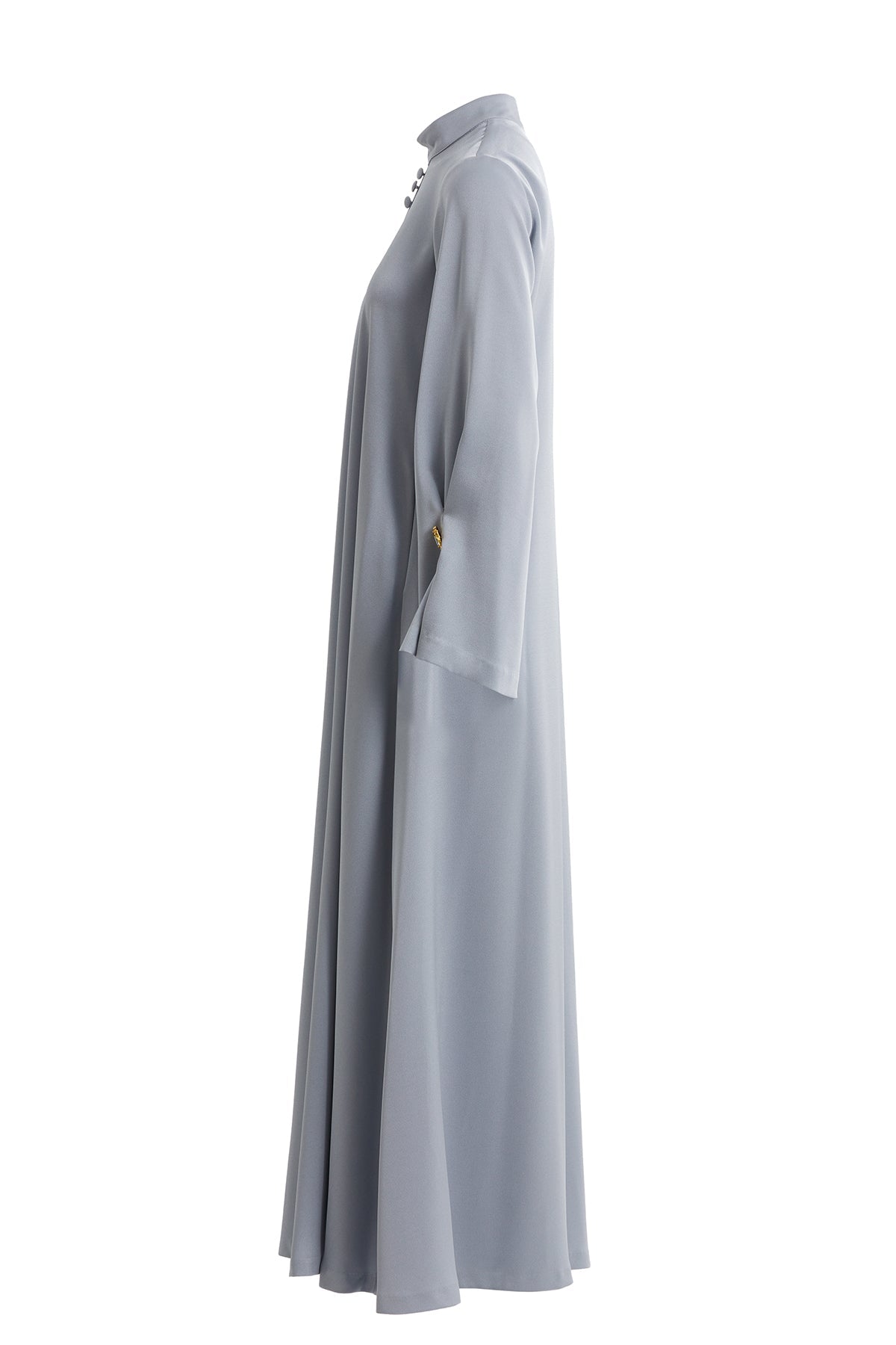 Grey Long-Sleeved Zippered Dress