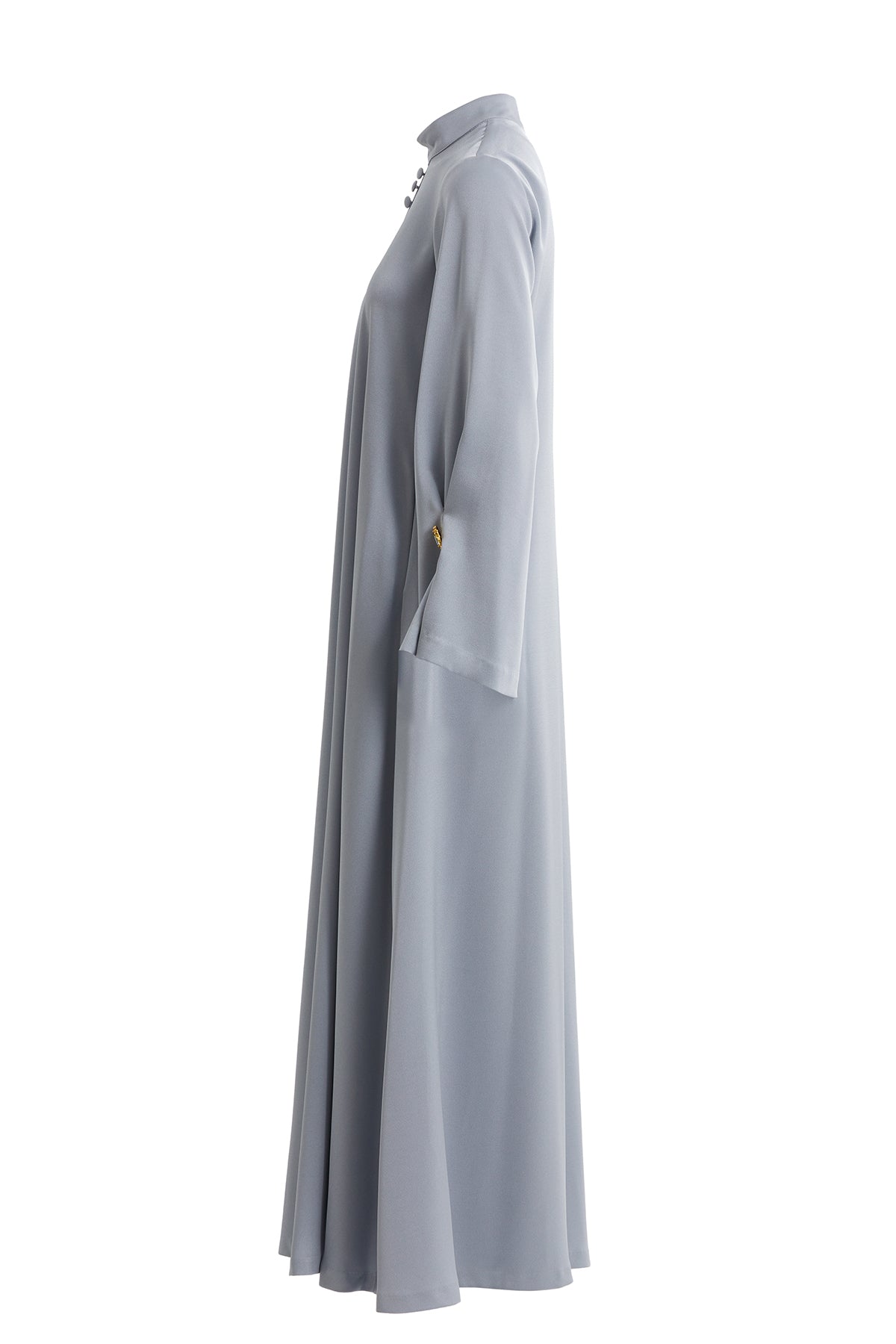 Grey Long-Sleeved Zippered Dress