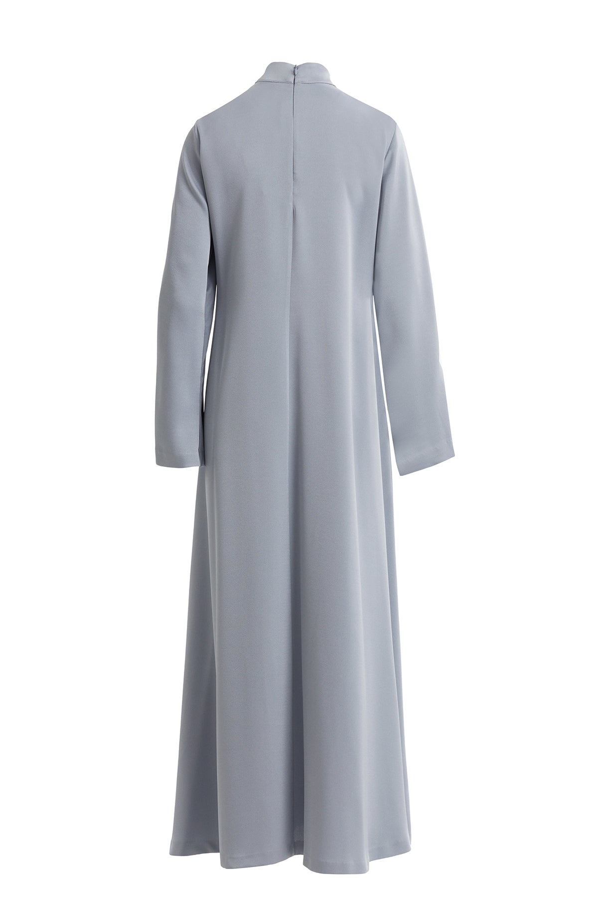 Grey Long-Sleeved Zippered Dress