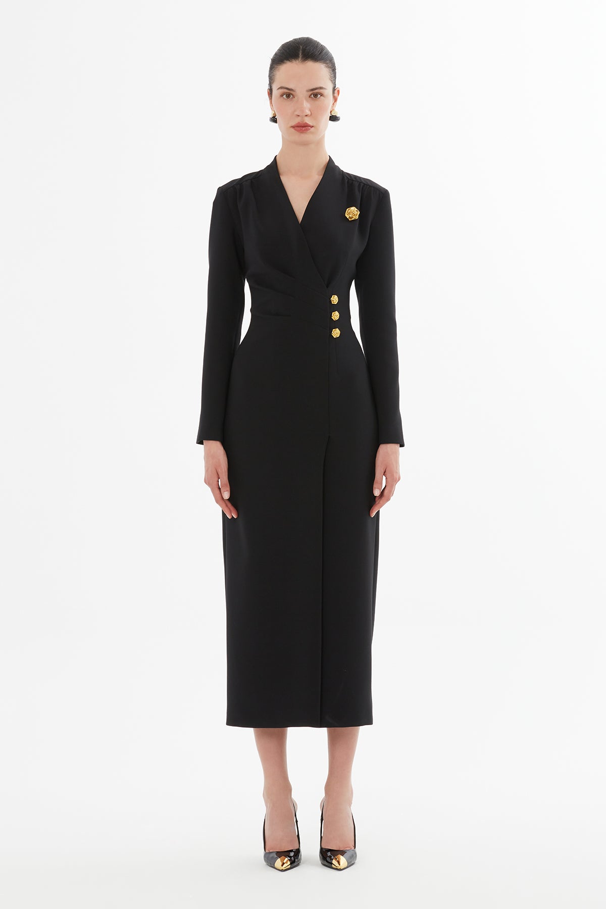 Wrap Dress with Front Slit N