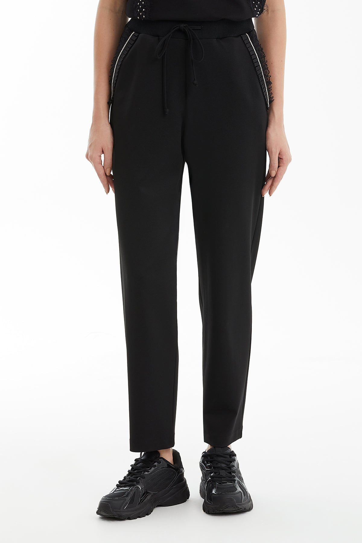 Black Hardware Pocket Track Pants