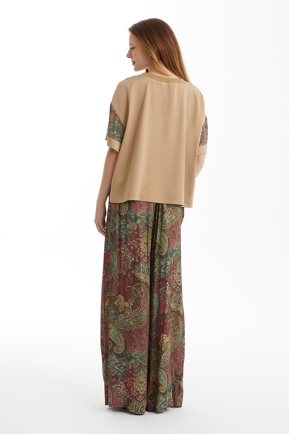 Patterned Front and Sleeve T-Shirt