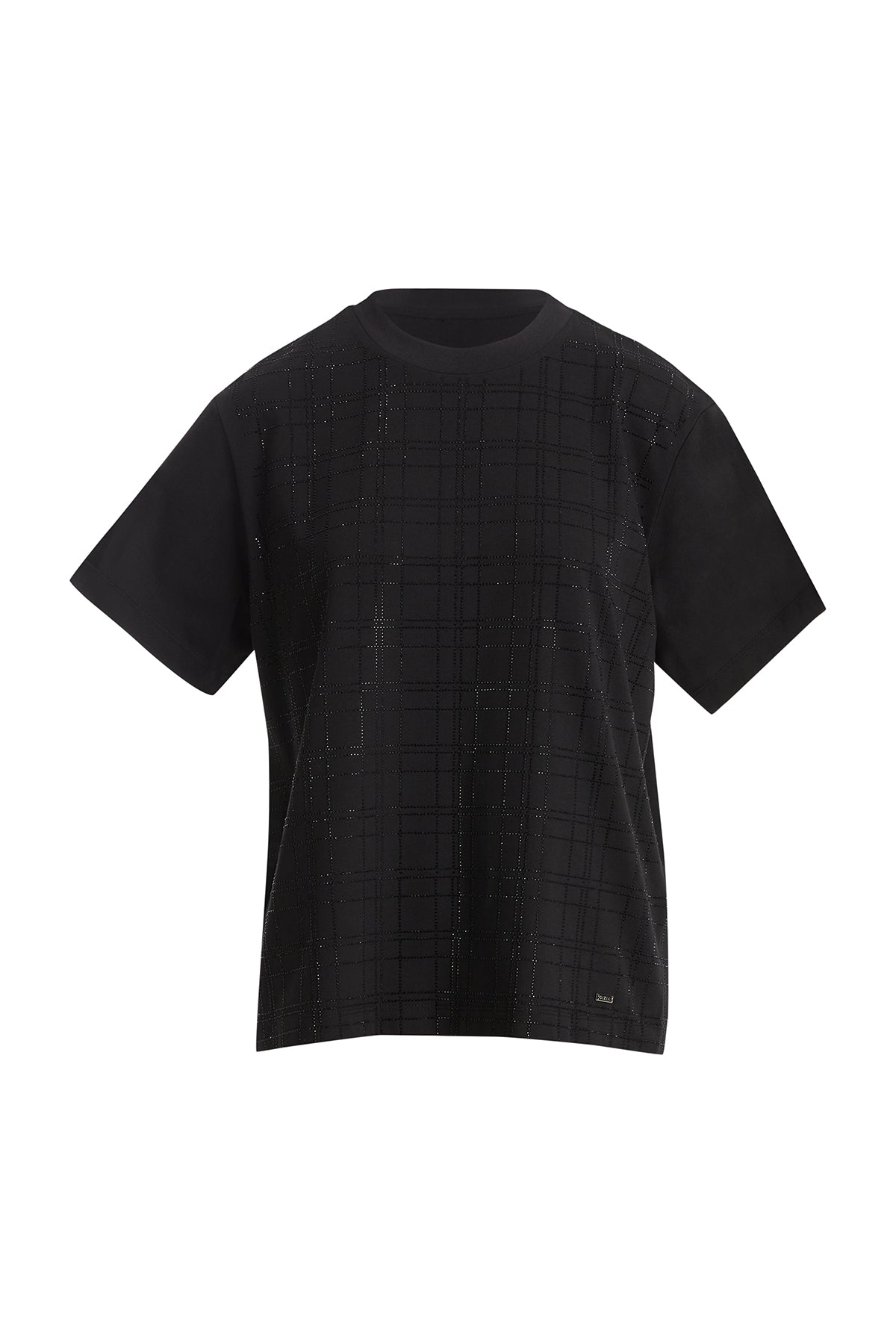 Black Stone Print Detail T-Shirt