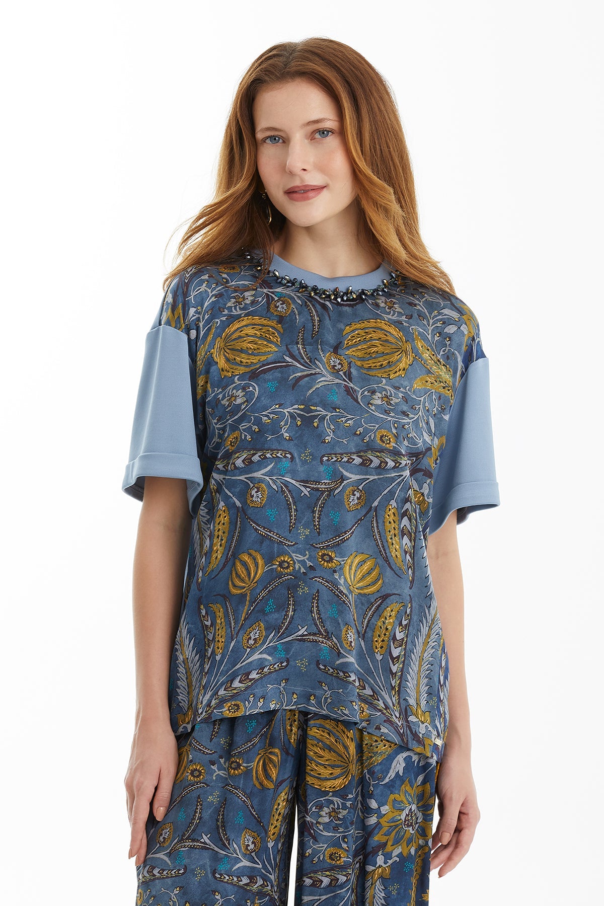 Embroidered Patterned T-Shirt