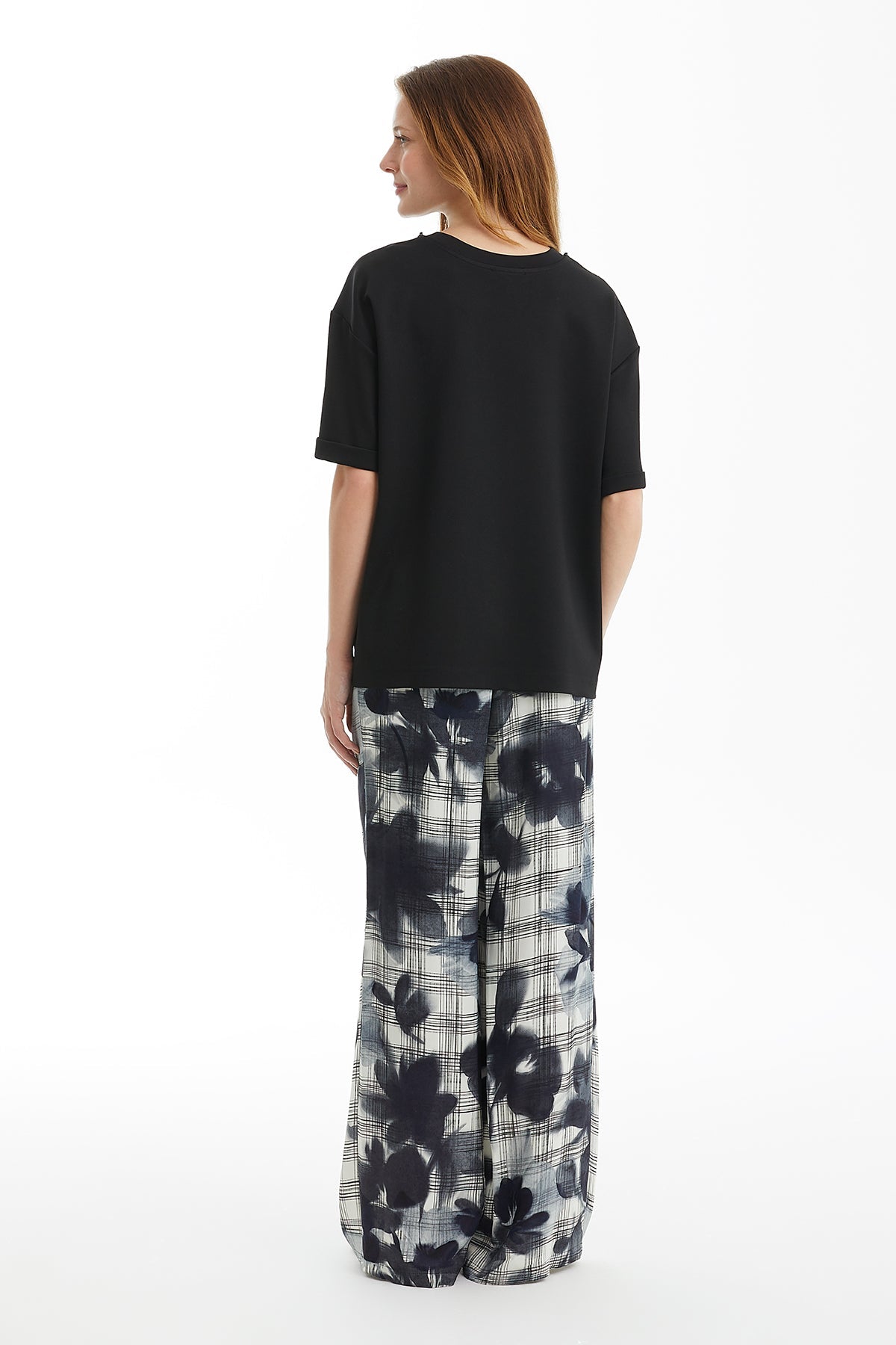 Contrast Pattern T-Shirt