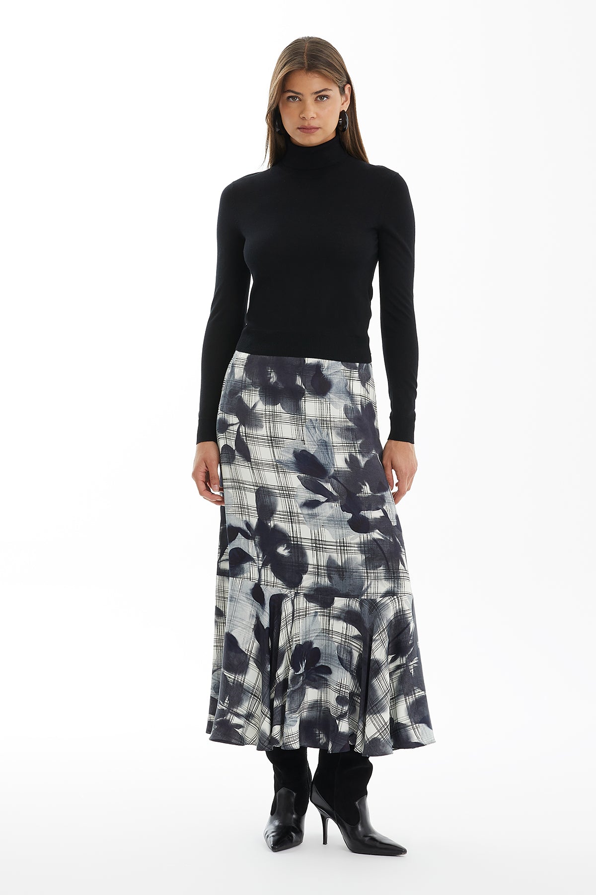Batik Print Maxi Skirt