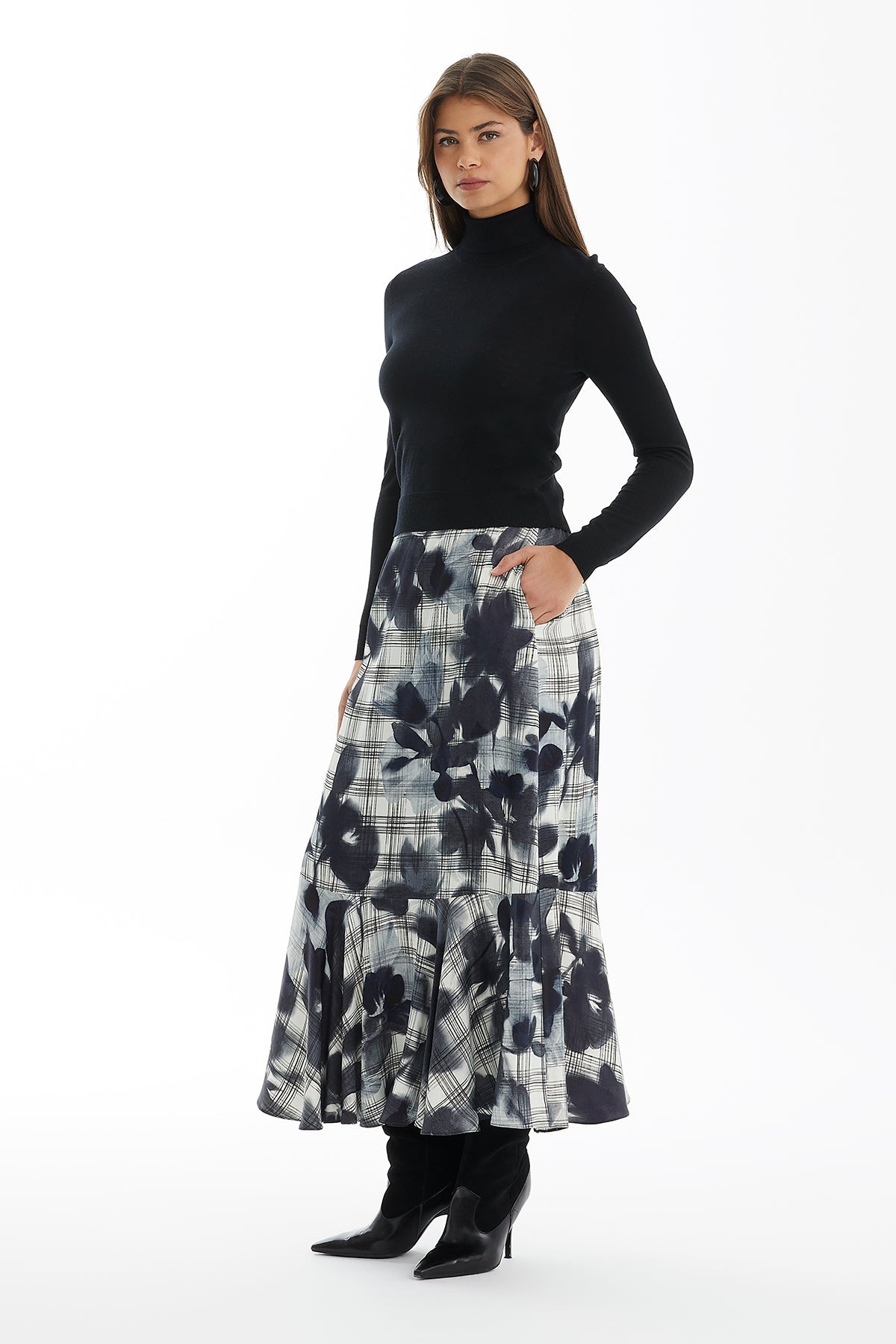 Batik Print Maxi Skirt