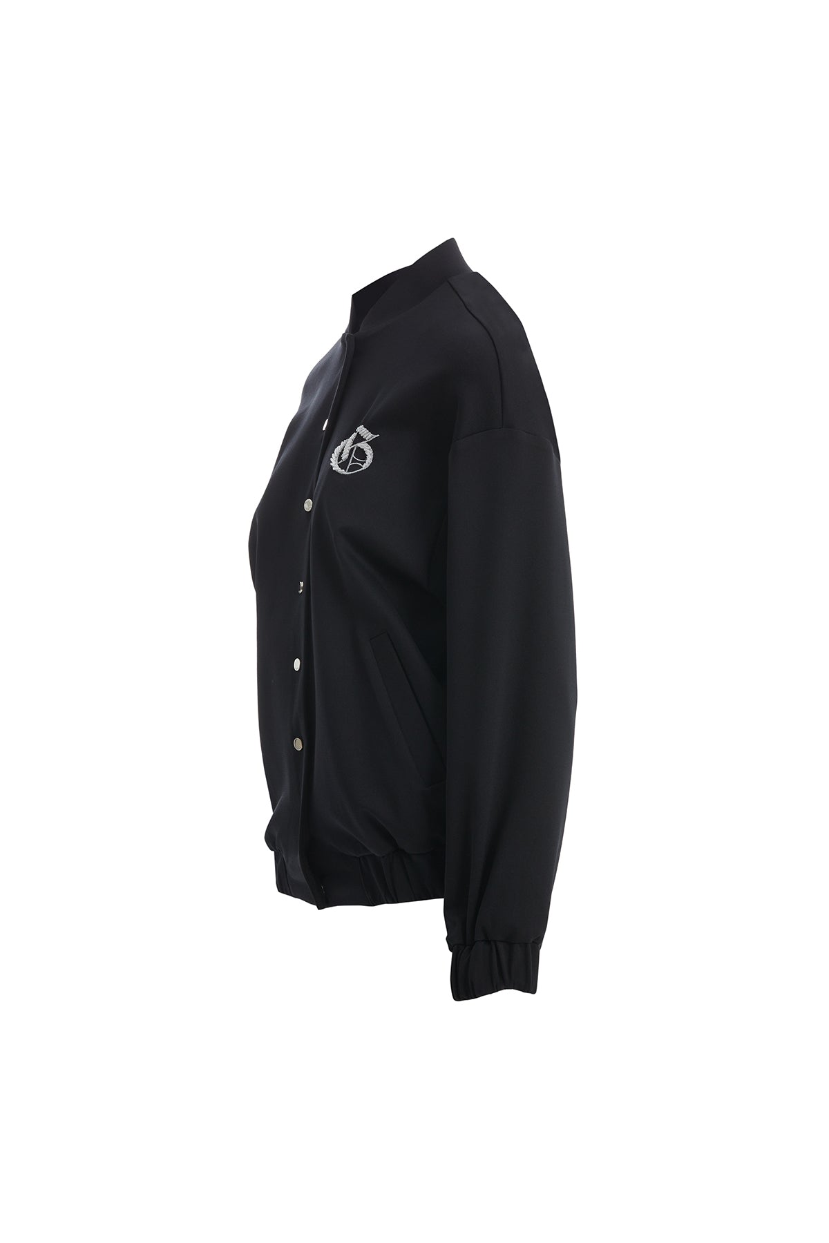 Black Embroidered Jacket with Bead Embellishment
