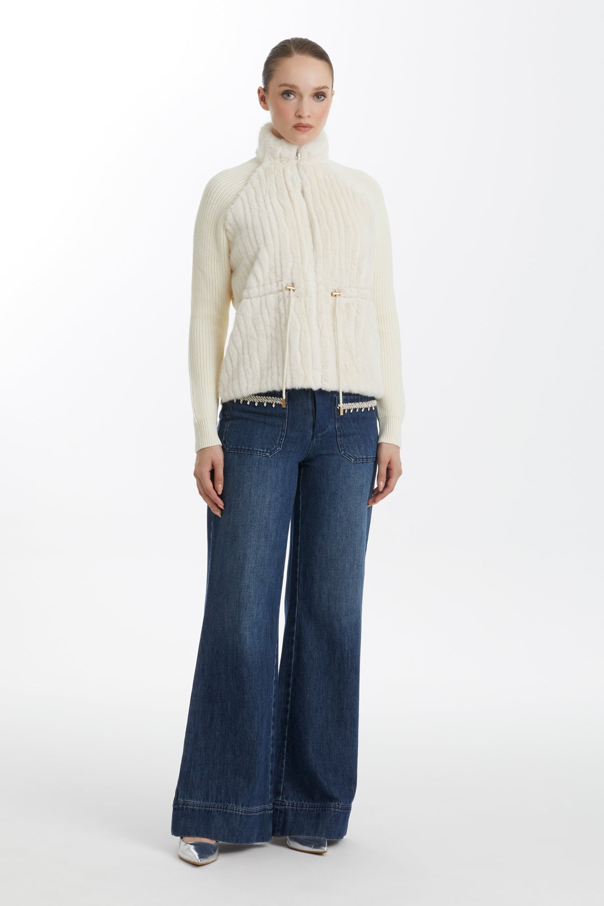 Plush-Trim Corded Accent Jacket