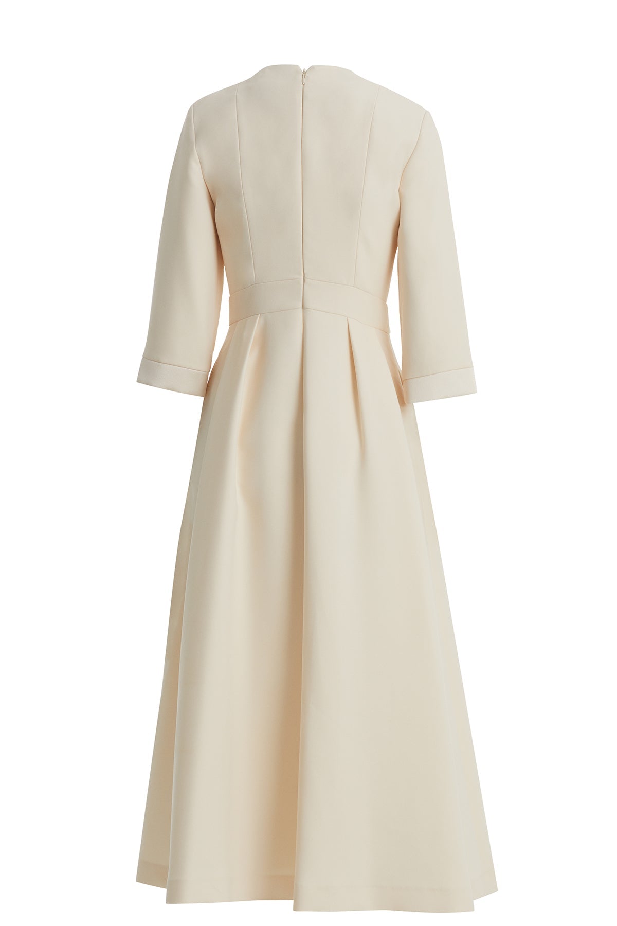 Beige Blazer-Style Embellished Dress