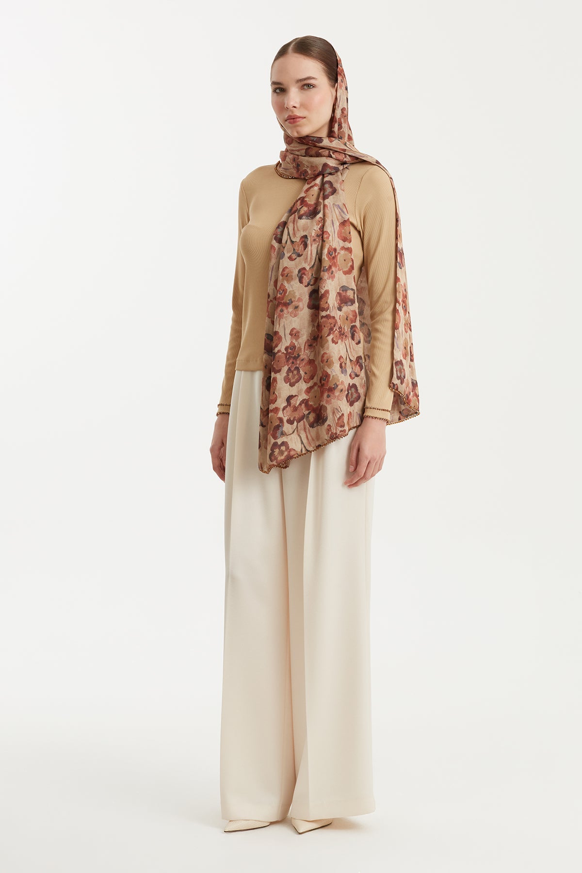 Floral Pattern Shawl